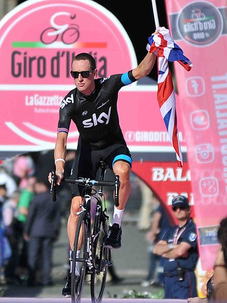 Bradley Wiggins at the Giro d'Italia (Photo: nuestrociclismo.com Wikimedia CC)